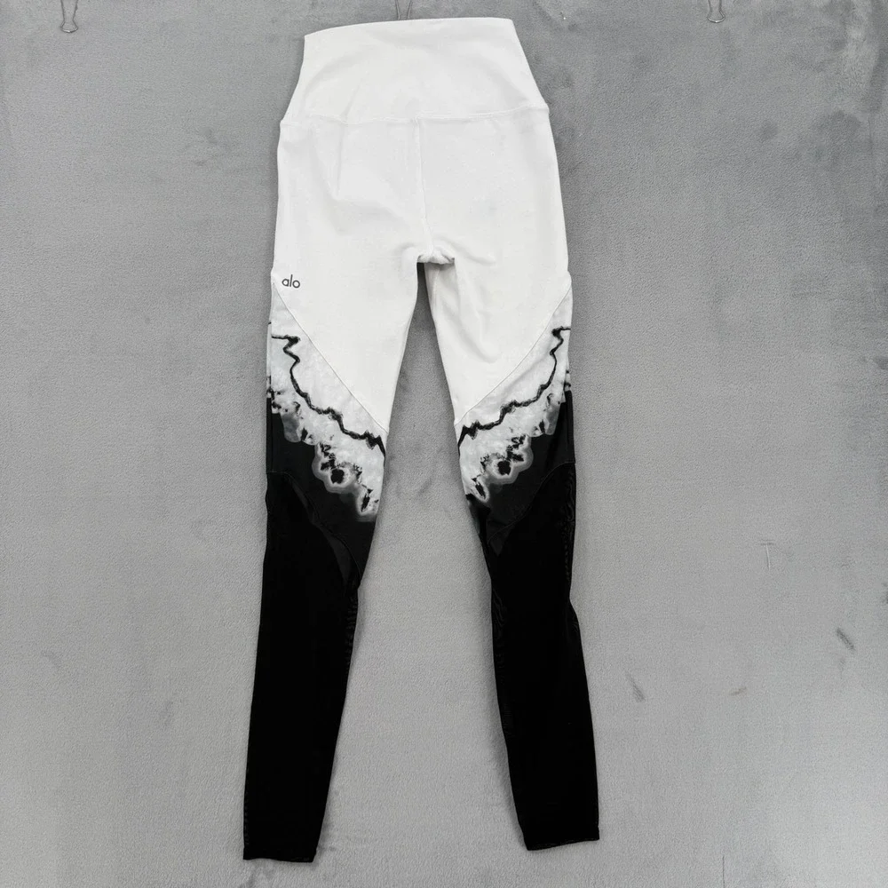 Alo‎ Yoga High Waist Colorblock Marble Graphic Leggings Women's Size XS